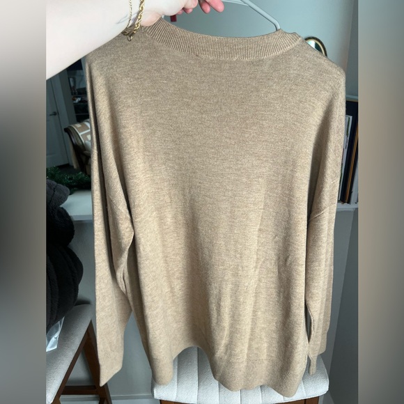 Loft brand- lightweight tan sweater with dogs on front - Picture 3 of 3